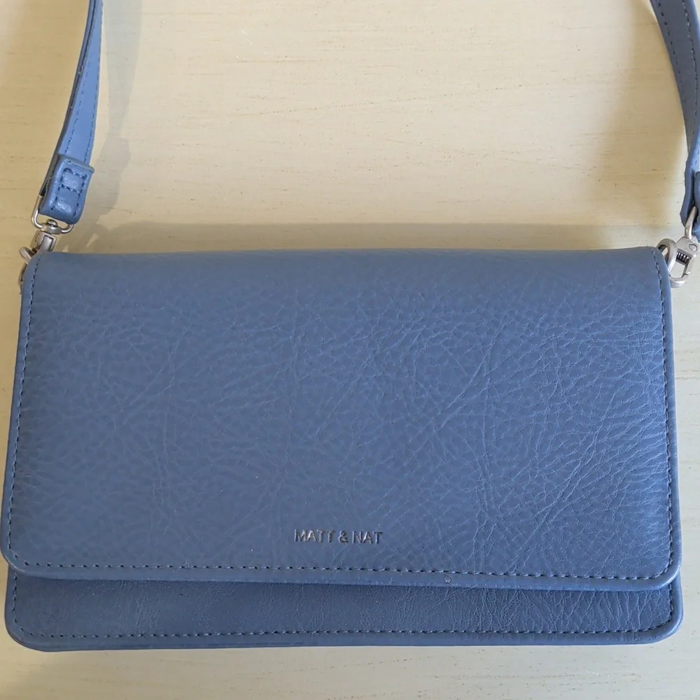 Matt & Nat Blue Crossbody Bag - Picture 3 of 11